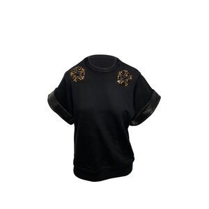 Givenchy Star Embellished Blouse in Black Cotton